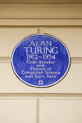 Obraz premium Alan Turing Blue Plaque in London.