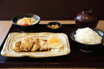 chicken teriyaki with rice