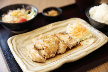 chicken teriyaki with rice