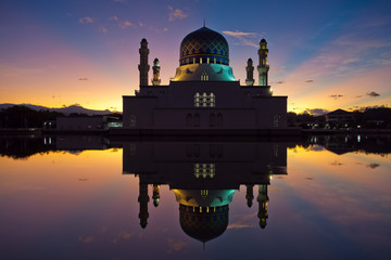 Sunrise view of KK City Most, Sabah, Borneo 