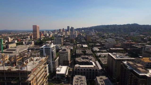 Portland Aerial v42 Flying low over the Pearl District.