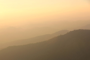 moutain with sunrise