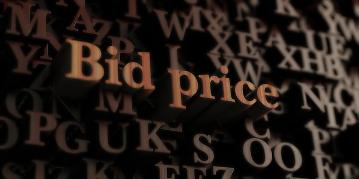 Bid Price - Wooden 3D rendered letters/message.  Can be used for an online banner ad or a print postcard.