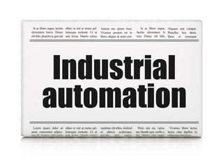 Industry concept: newspaper headline Industrial Automation