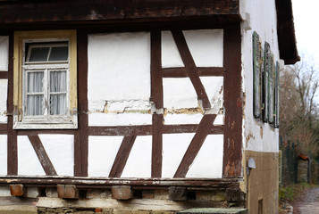 Tudor style house / Facades of houses in the old style