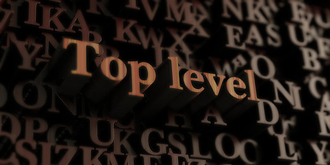 Top Level - Wooden 3D rendered letters/message.  Can be used for an online banner ad or a print postcard.