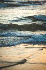 Beautiful sunset over the ocean. Sunrise in the sea.