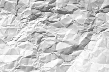 Background crumpled paper white