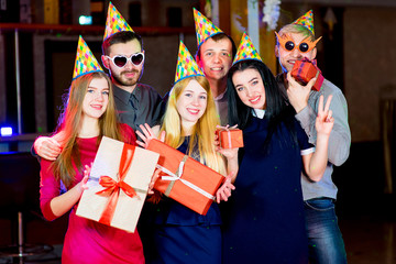 Fototapeta premium Young peoples birthday party