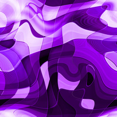 Psychedelic background made of interweaving purple curved shapes