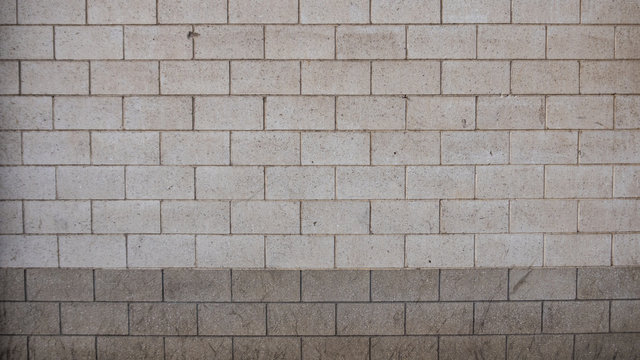 White concrete block wall