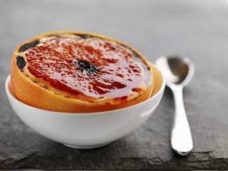 Grilled pink grapefruit