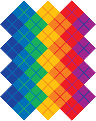 Rainbow Argyle pattern