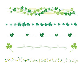 St. Patrick's Day clover line set