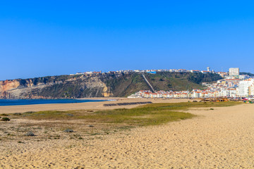 Vista da Praia da Nazaré em Portugal