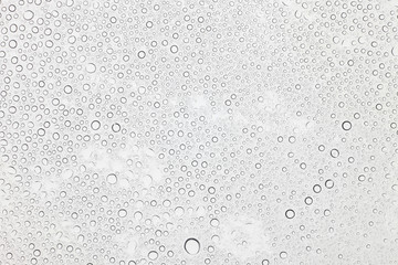 Water drops on glass, Rain droplets on glass background.