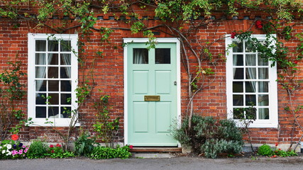 View of a Beautiful House and Front Door on a London Street