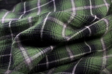 green plaid flannel fabric cloth - 137962286