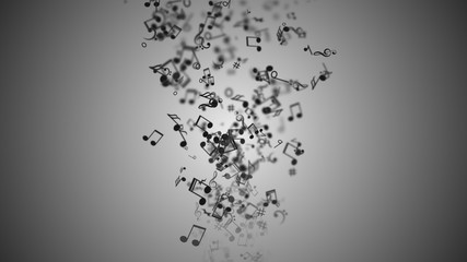 Fototapeta premium Abstract Background with Colorful Music notes.