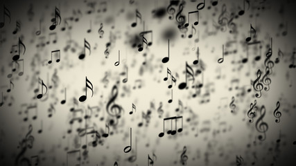 Abstract Background with Colorful Music notes.