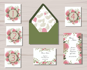 greenery and floral wedding patterns vector design