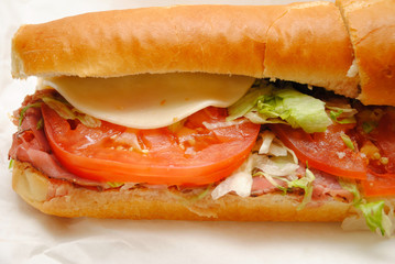 Close-Up of a Large Sandwich