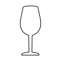 wine cup silhouette isolated icon vector illustration design