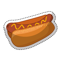 hot dog fast food icon vector illustration design
