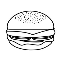 hamburger fast food icon vector illustration design