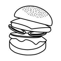hamburger fast food icon vector illustration design