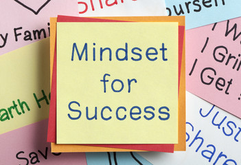 Mindset for Success written on a note