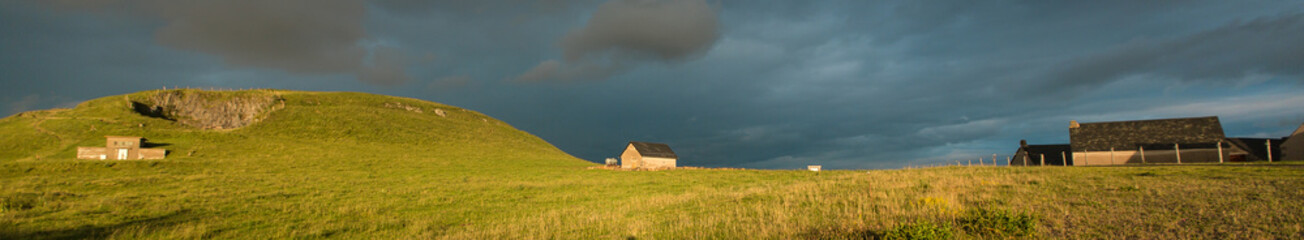 Panorama of a rural farm in the Auvergne