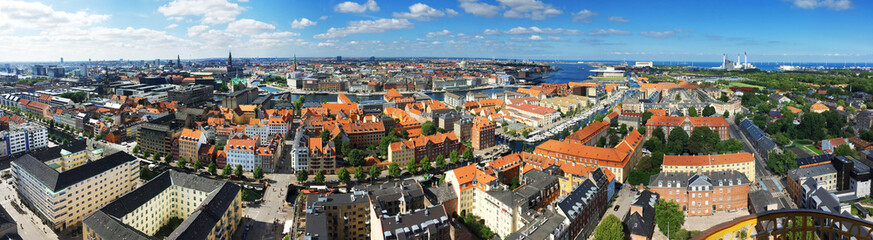 Naklejka na ściany i meble Kopenhagen Skyline Stadtpanorama