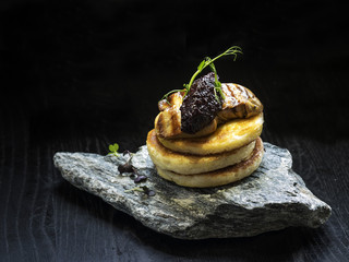 Pancakes with fried foie gras © Игорь Головнёв