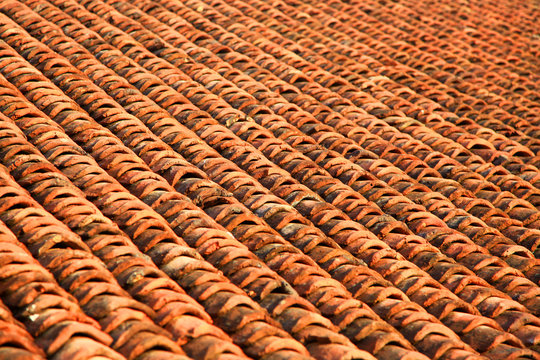 Pattern of roof tiles background image