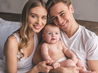 Young couple with baby