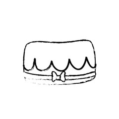 Delicious birthday cake icon vector illustration graphic design