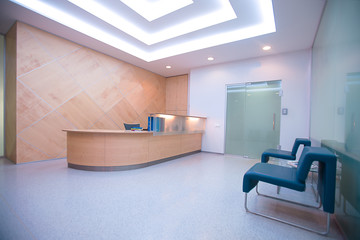 Office furniture and interiors, workplaces. High resolution photo.