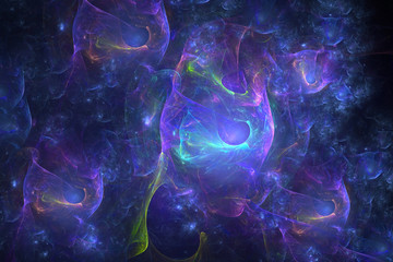 3D rendering abstract fractal light background