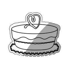 Delicious birthday cake icon vector illustration graphic design
