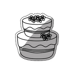 Delicious birthday cake icon vector illustration graphic design