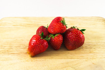 Strawberry isolated on white background.