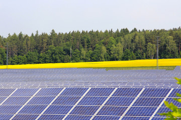 Solar field, solar panels in Austria, Europe