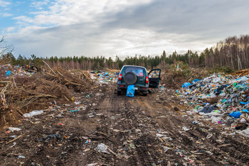 At the city garbage dump