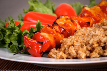 chicken kebeb skewer