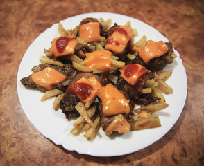 cooking meat in the house