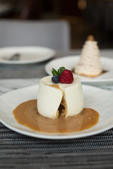 Salted Caramel Cheesecake Decorated with Berries