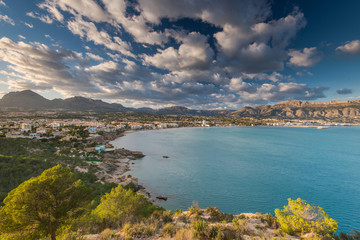 Fototapeta na wymiar Panoramic view over Albir in Alicante,Spain