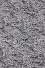 grey knitted fabric up close