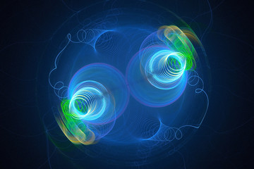 3D rendering abstract fractal light background